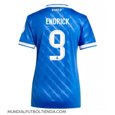 Camiseta Real Madrid Endrick #9 Tercera Equipación Replica 2025-26 para mujer mangas cortas Camiseta Real Madrid Endrick #9 Tercera Equipación Replica 2025-26 para mujer mangas cortas